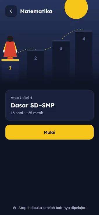 Aplikasi les: daftar bab latihan